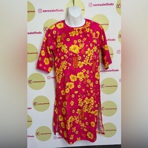 Floral Pink and Yellow Dress